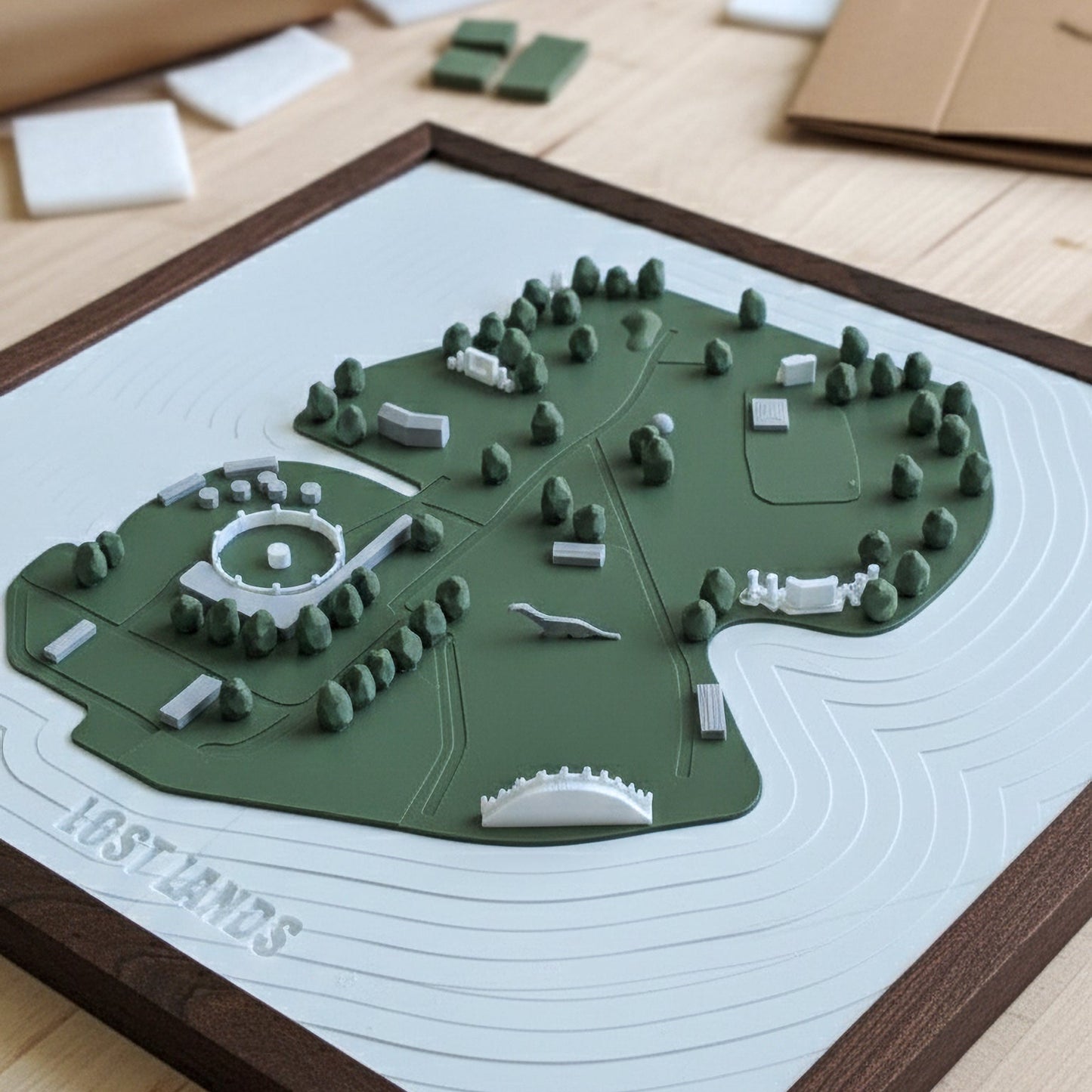 Close up shot of the model on a table