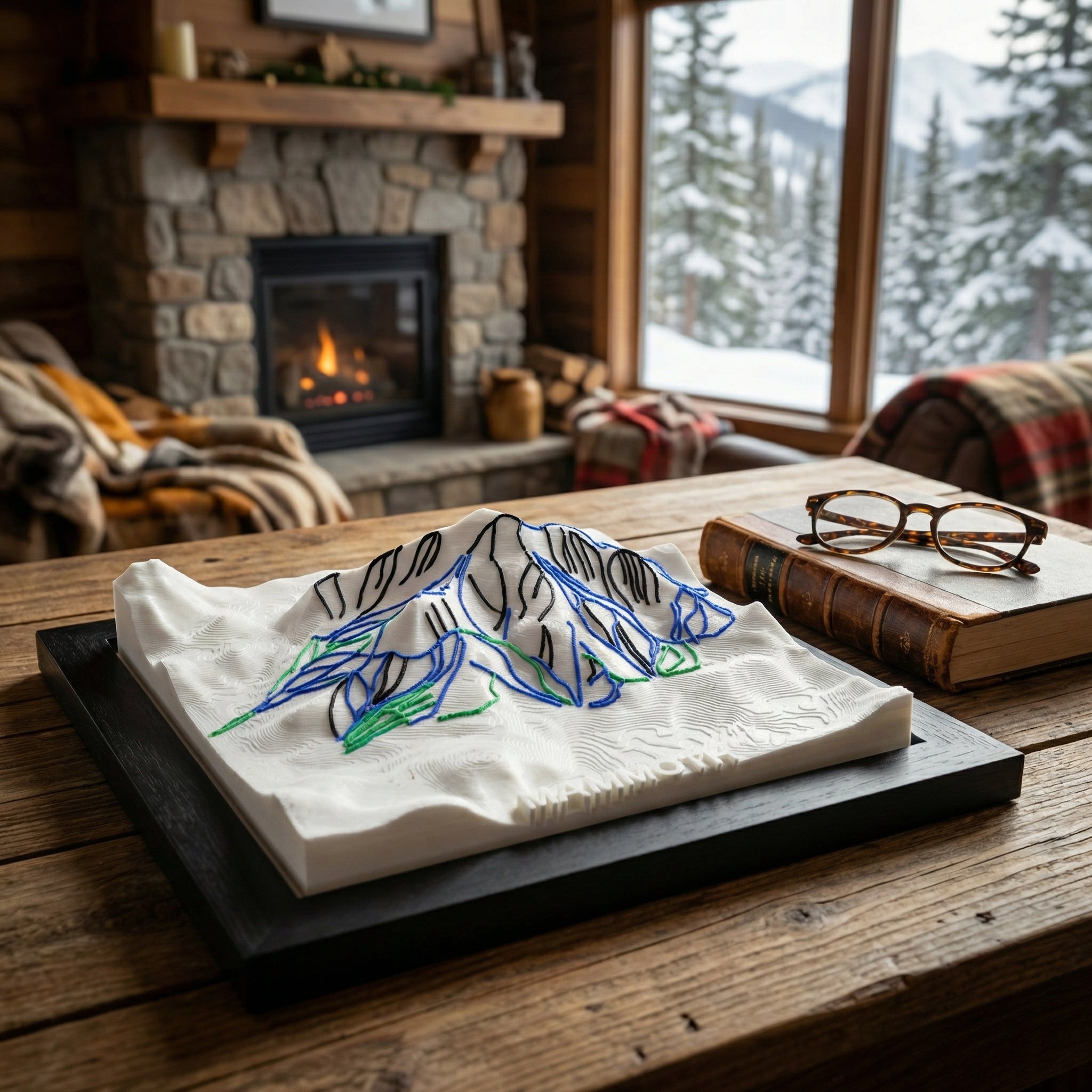 MAMMOTH MOUNTAIN | 3D-Printed Ski Hill Map – Sustainable Topographical ...