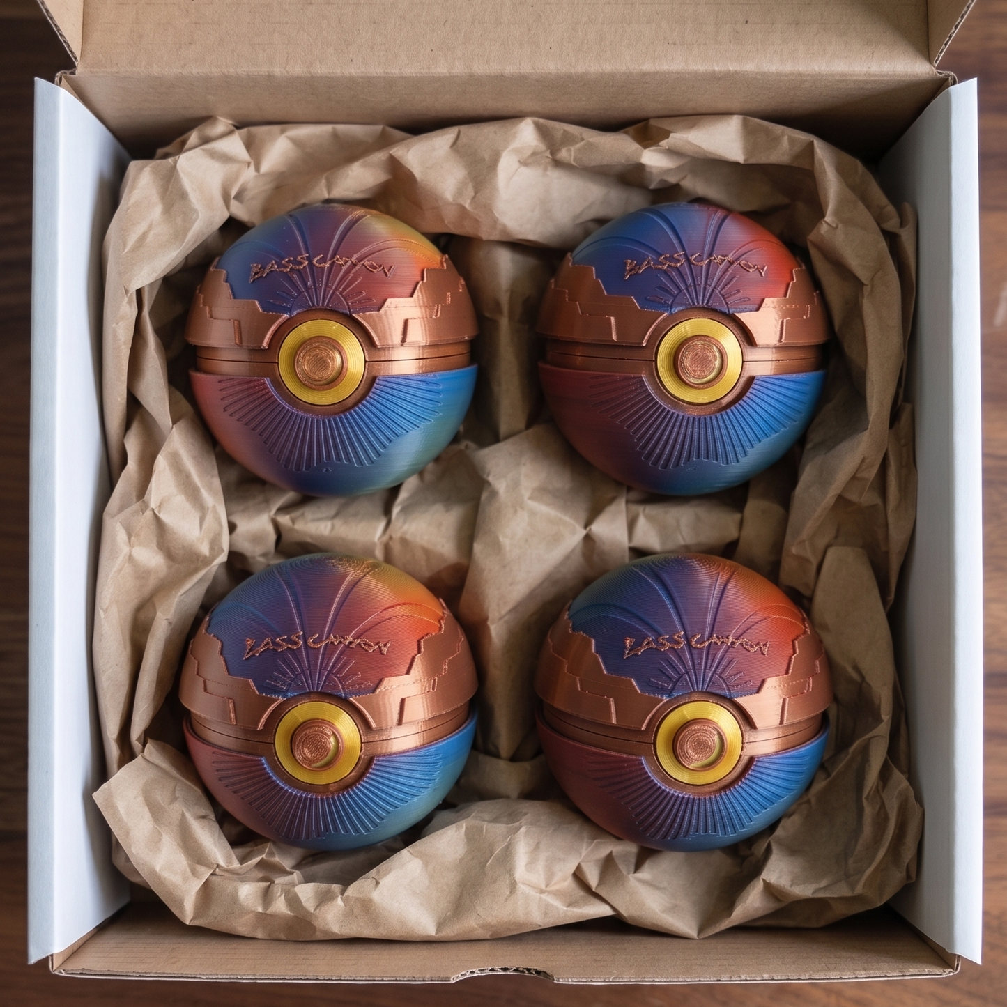 A four pack of memory capsules in a box