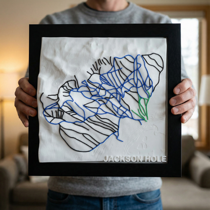JACKSON HOLE 3D SKI HILL MAP