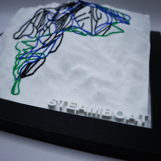 STEAMBOAT 3D SKI HILL MAP