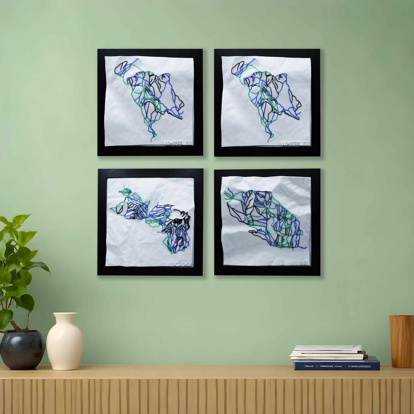 3-PIECE BUNDLE: Choose Any Three 3D-Printed Ski Hill Maps