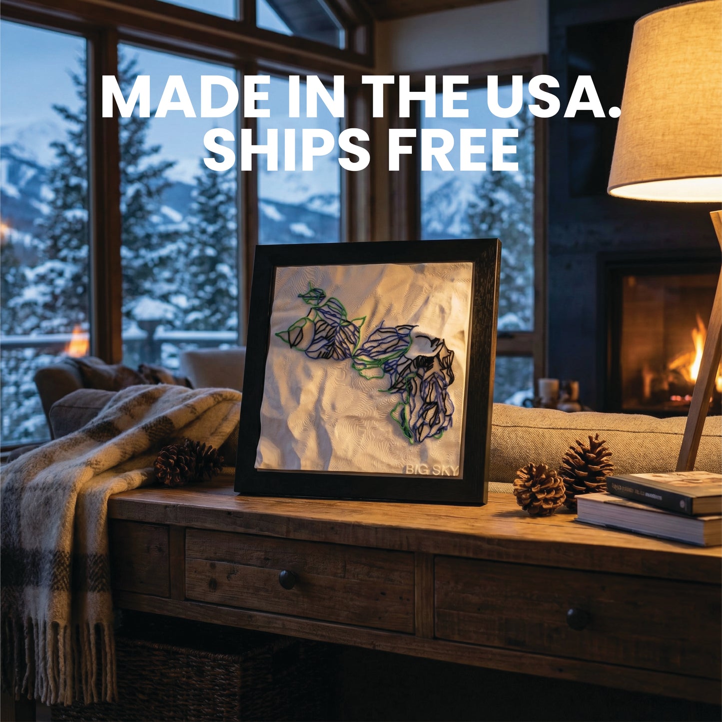 BIG SKY 3D SKI HILL MAP