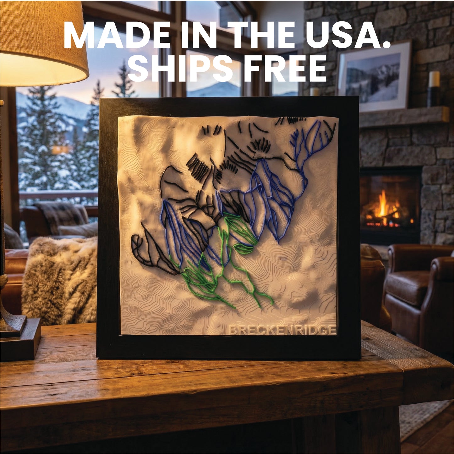 BRECKENRIDGE 3D SKI HILL MAP