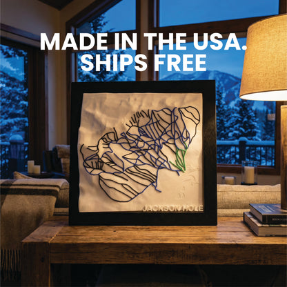 JACKSON HOLE 3D SKI HILL MAP