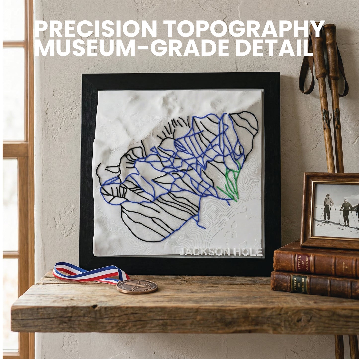 JACKSON HOLE 3D SKI HILL MAP