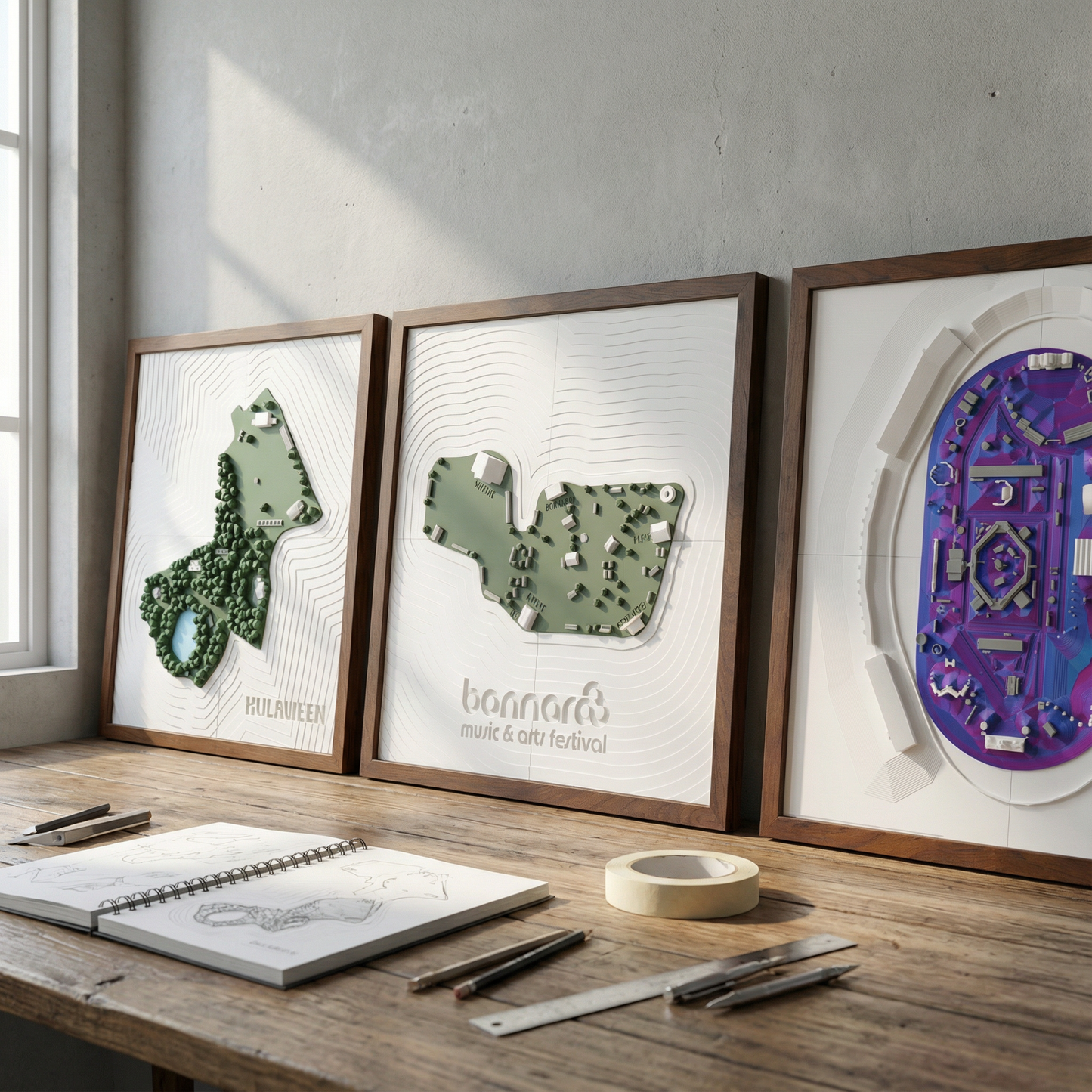 3-PIECE BUNDLE: Choose Any Three 3D Festival Maps