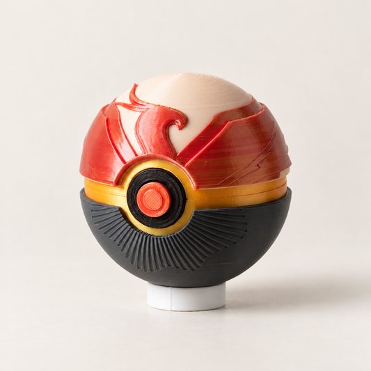 Phoenix Memory Capsule on a white stand against a warm neutral background